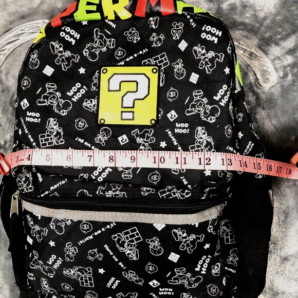 Super Mario Kids Backpack With Adjustable Straps & Front Pocket - Picture 9 of 9